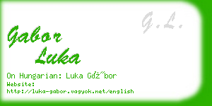 gabor luka business card